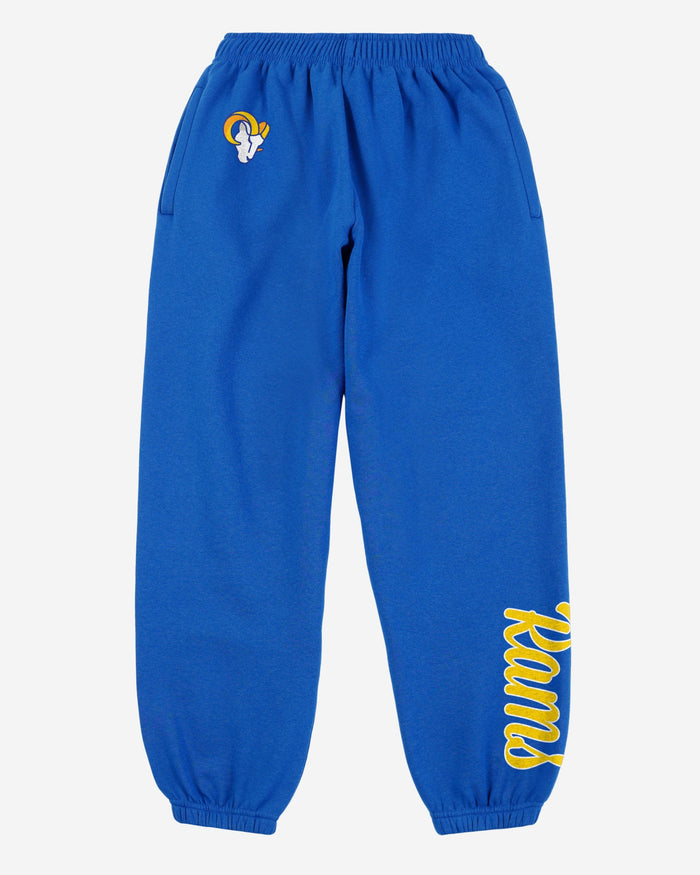 Los Angeles Rams Womens Script Wordmark Team Color Sweatpants FOCO - FOCO.com