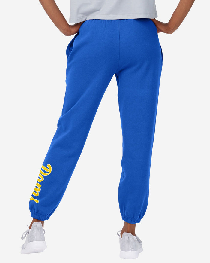 Los Angeles Rams Womens Script Wordmark Team Color Sweatpants FOCO - FOCO.com