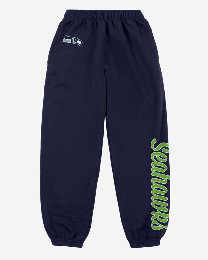 Seattle Seahawks Womens Script Wordmark Team Color Sweatpants FOCO - FOCO.com