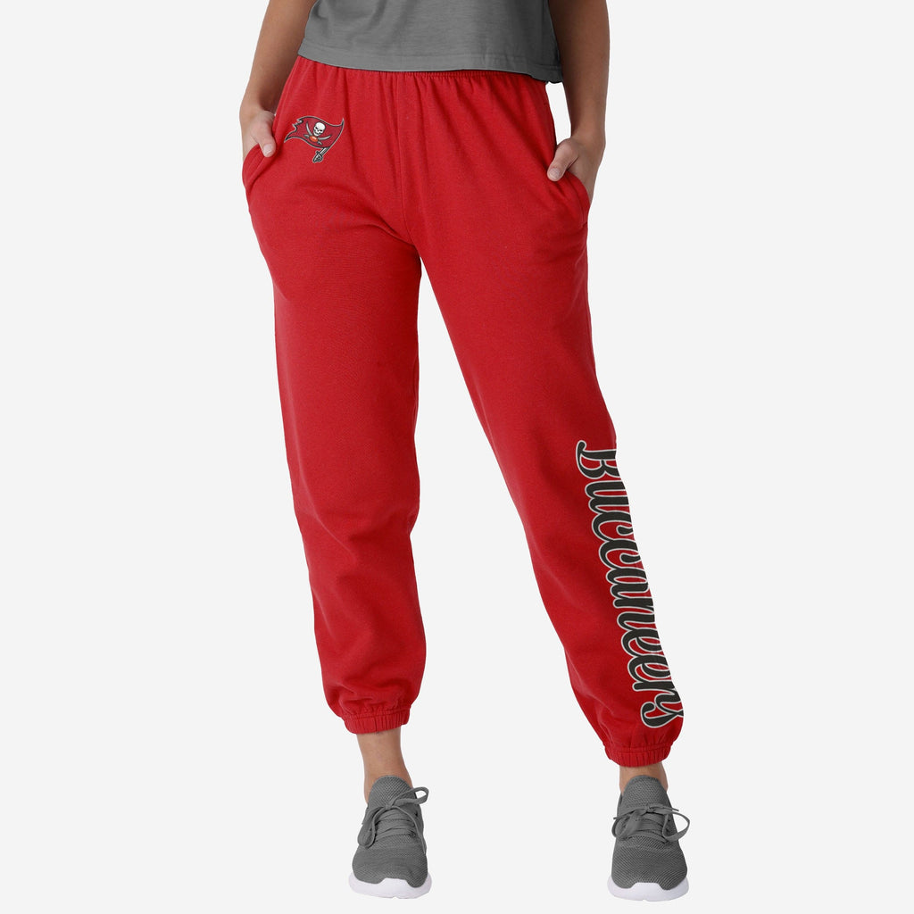 Tampa Bay Buccaneers Womens Script Wordmark Team Color Sweatpants FOCO S - FOCO.com