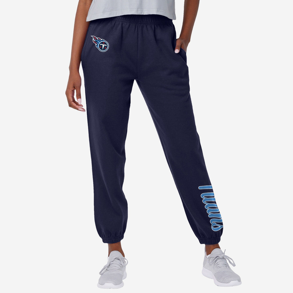 Tennessee Titans Womens Script Wordmark Team Color Sweatpants FOCO S - FOCO.com