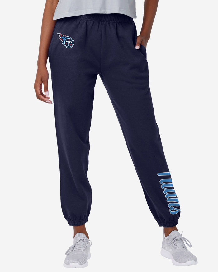 Tennessee Titans Womens Script Wordmark Team Color Sweatpants FOCO S - FOCO.com