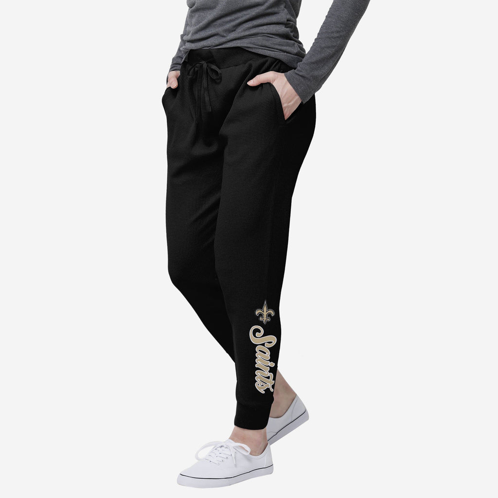 New Orleans Saints Womens Waffle Lounge Pants FOCO S - FOCO.com