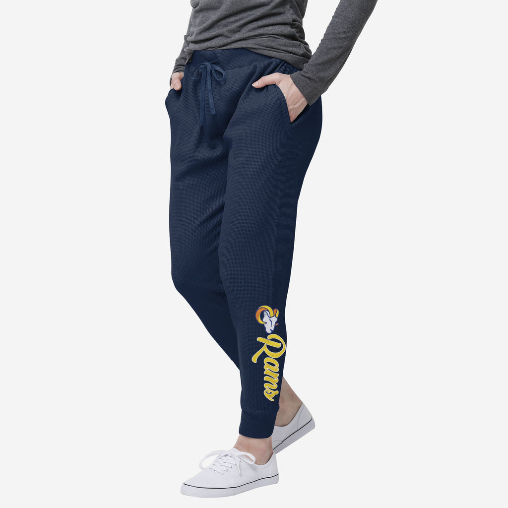 Los Angeles Rams Womens Waffle Lounge Pants FOCO S - FOCO.com