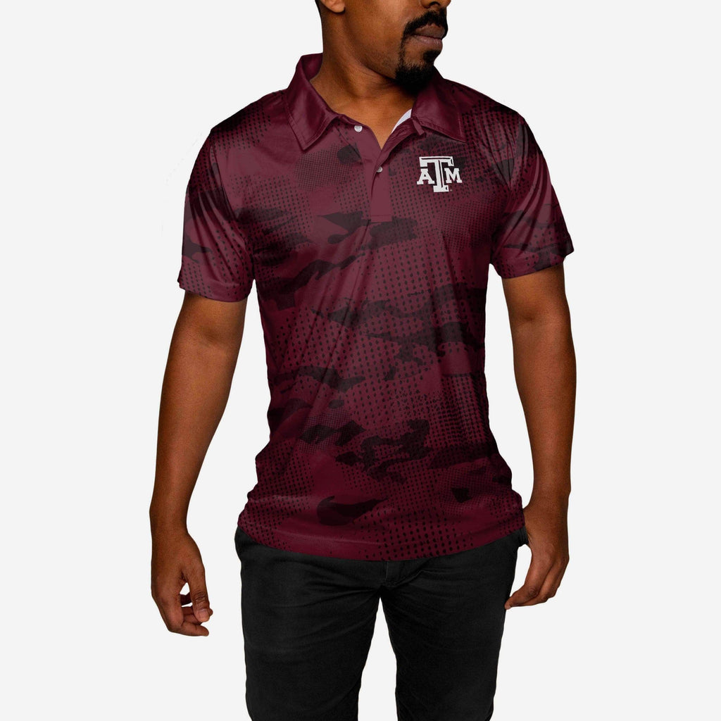 Texas A&M Aggies Printed Camo Polo FOCO - FOCO.com