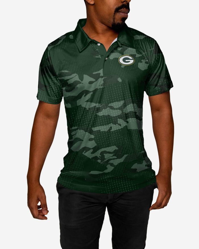 Green Bay Packers Printed Camo Polo FOCO - FOCO.com