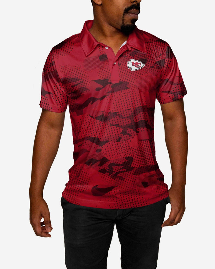 Kansas City Chiefs Printed Camo Polo FOCO - FOCO.com