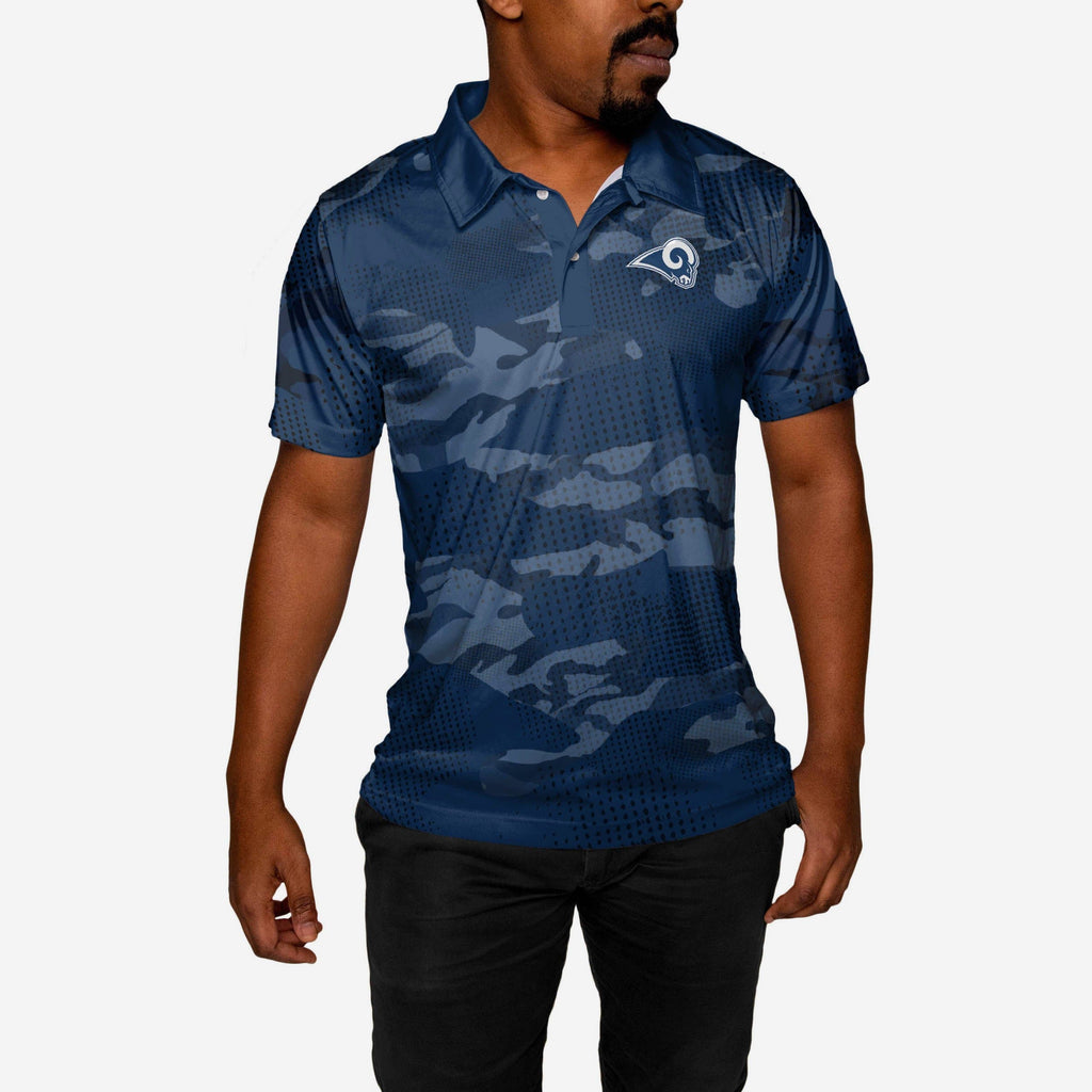 Los Angeles Rams Printed Camo Polo FOCO - FOCO.com