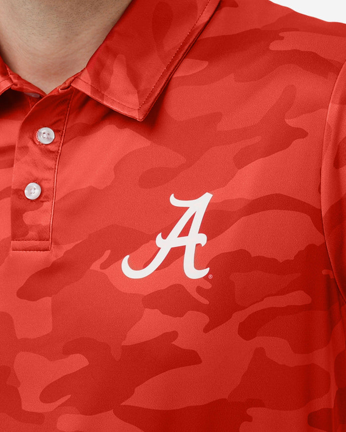 Alabama Crimson Tide Color Camo Polyester Polo FOCO - FOCO.com