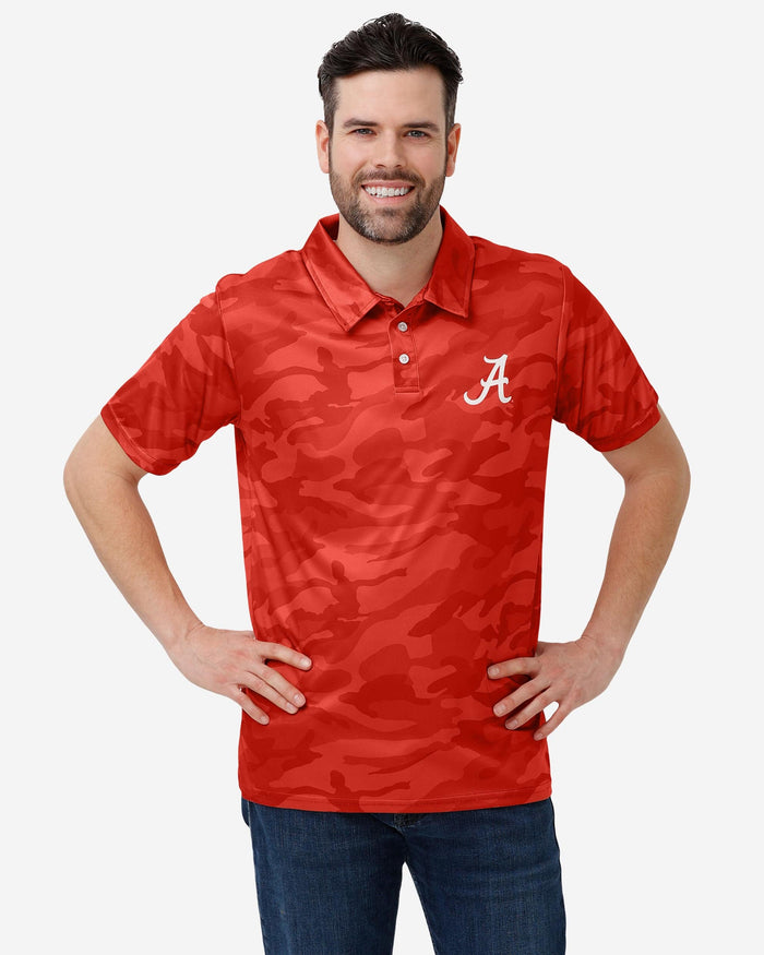 Alabama Crimson Tide Color Camo Polyester Polo FOCO S - FOCO.com