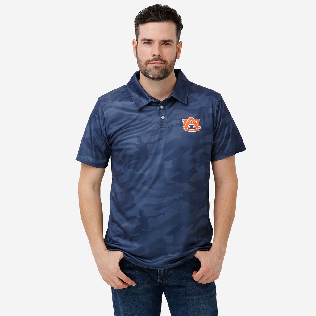 Auburn Tigers Color Camo Polyester Polo FOCO S - FOCO.com