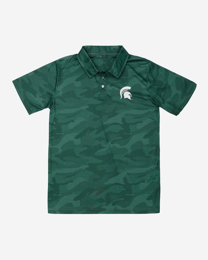 Michigan State Spartans Color Camo Polyester Polo FOCO - FOCO.com