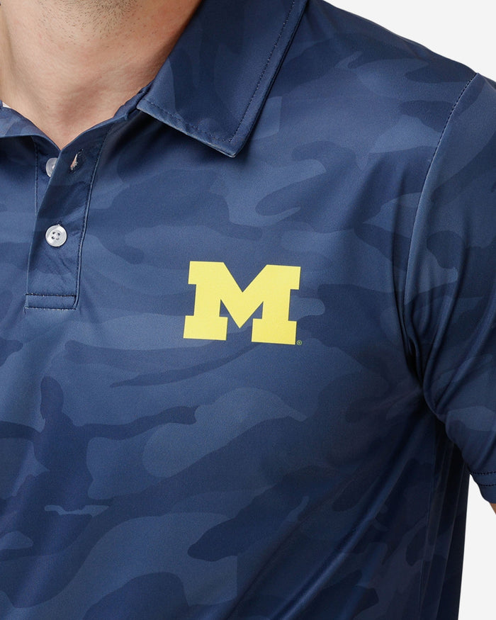 Michigan Wolverines Color Camo Polyester Polo FOCO - FOCO.com