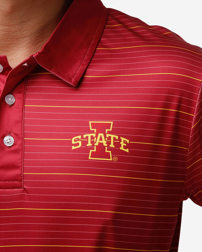 Iowa State Cyclones Striped Polyester Polo FOCO - FOCO.com