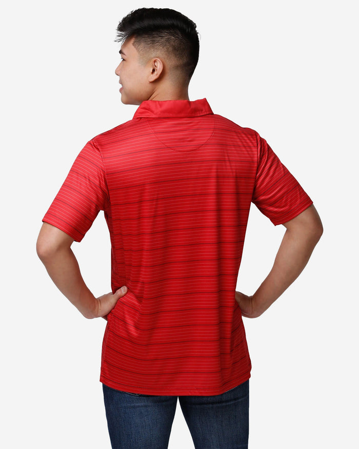 Ohio State Buckeyes Striped Polyester Polo FOCO - FOCO.com