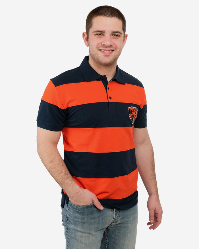 Chicago Bears Rugby Stripe Polo FOCO S - FOCO.com