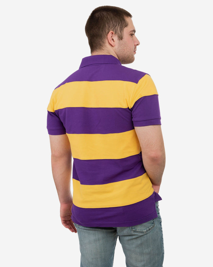 Minnesota Vikings Rugby Stripe Polo FOCO - FOCO.com