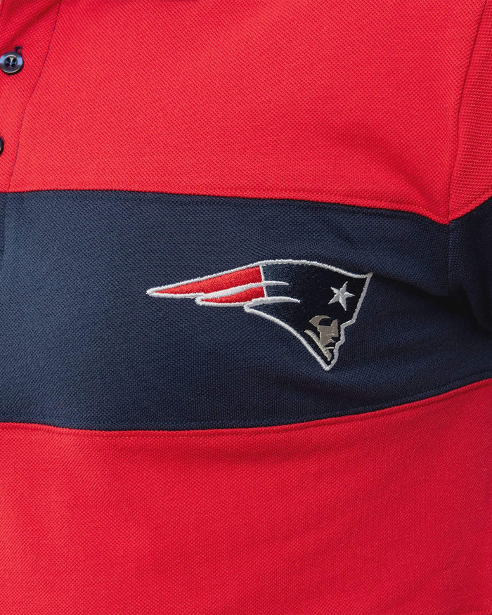 New England Patriots Rugby Stripe Polo FOCO - FOCO.com