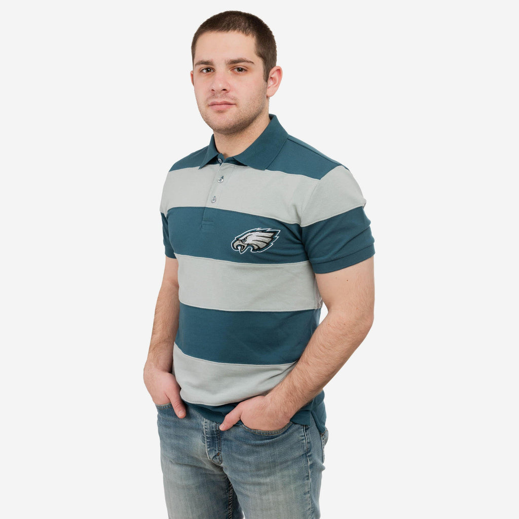 Philadelphia Eagles Rugby Stripe Polo FOCO S - FOCO.com