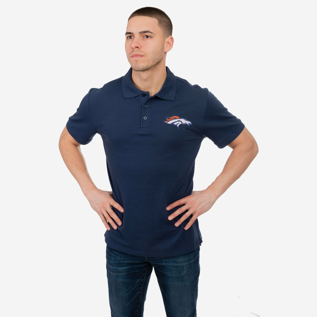 Denver Broncos Casual Color Polo FOCO S - FOCO.com