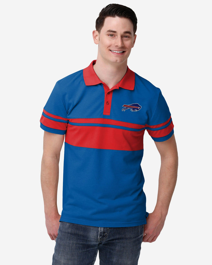 Buffalo Bills Cotton Stripe Polo FOCO S - FOCO.com