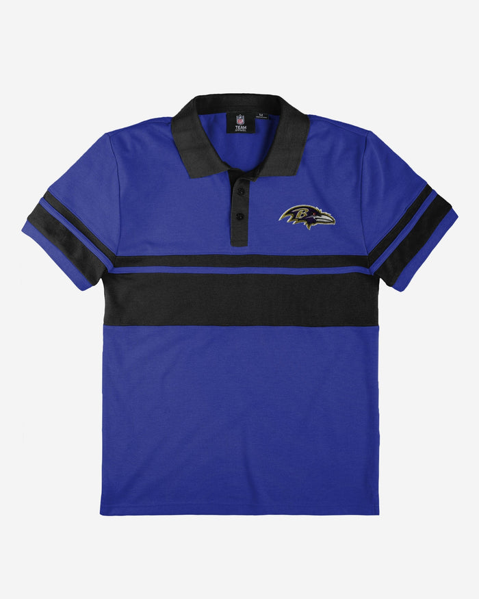 Baltimore Ravens Cotton Stripe Polo FOCO - FOCO.com