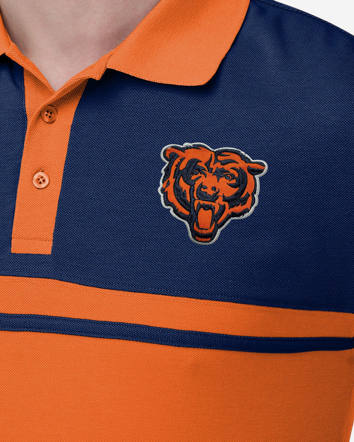 Chicago Bears Cotton Stripe Polo FOCO - FOCO.com