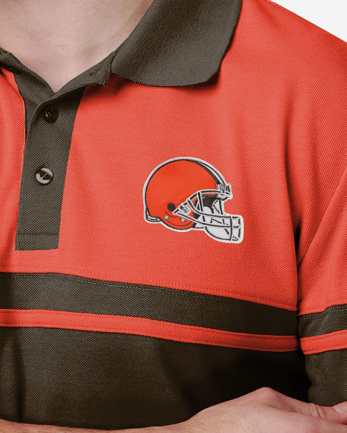 Cleveland Browns Cotton Stripe Polo FOCO - FOCO.com