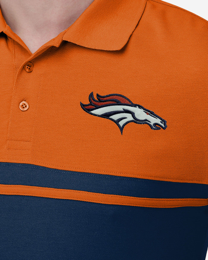 Denver Broncos Cotton Stripe Polo FOCO - FOCO.com
