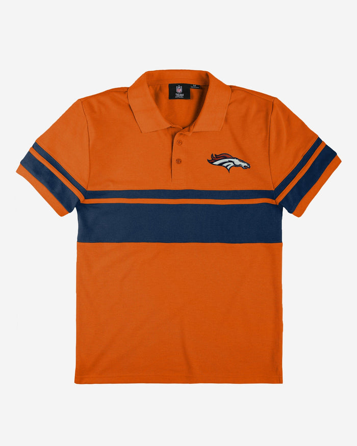 Denver Broncos Cotton Stripe Polo FOCO - FOCO.com