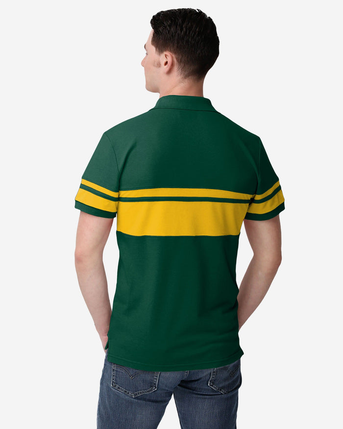 Green Bay Packers Cotton Stripe Polo FOCO - FOCO.com