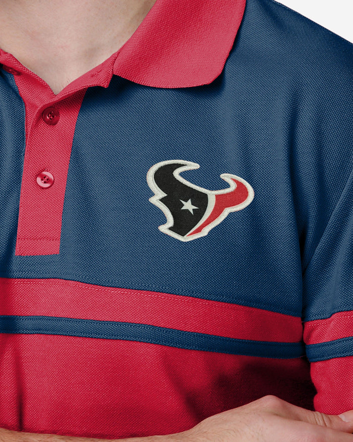 Houston Texans Cotton Stripe Polo FOCO - FOCO.com