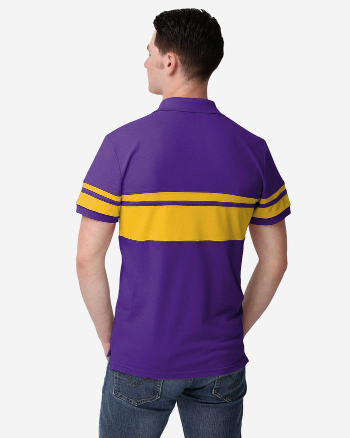 Minnesota Vikings Cotton Stripe Polo FOCO - FOCO.com