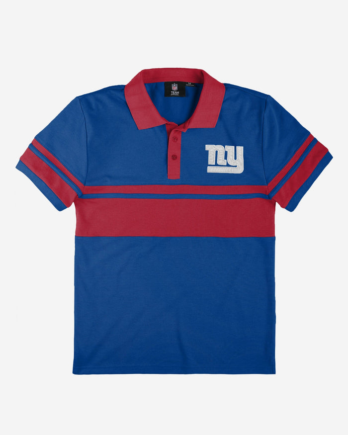 New York Giants Cotton Stripe Polo FOCO - FOCO.com