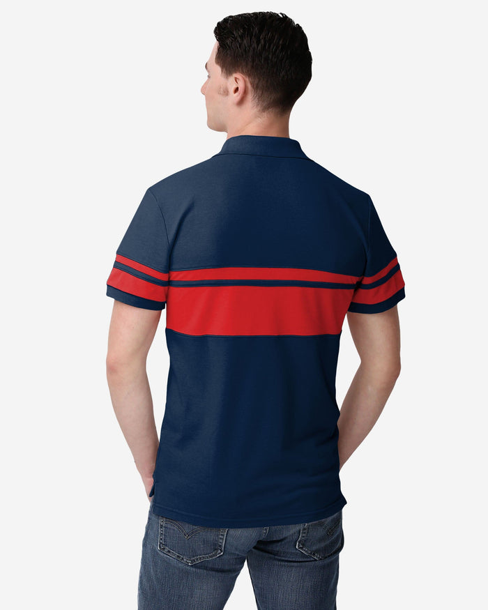 New England Patriots Cotton Stripe Polo FOCO - FOCO.com