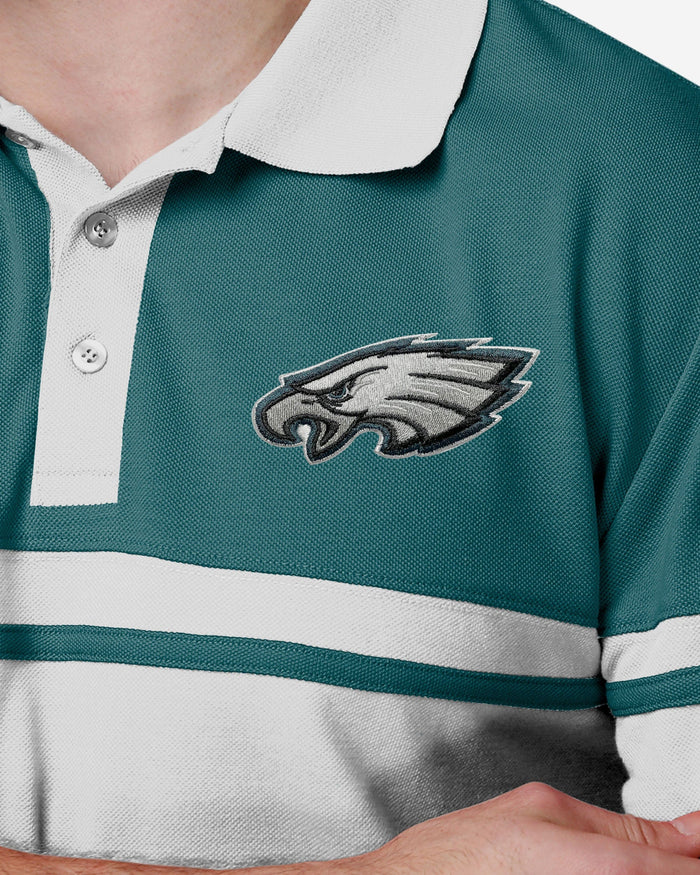 Philadelphia Eagles Cotton Stripe Polo FOCO - FOCO.com