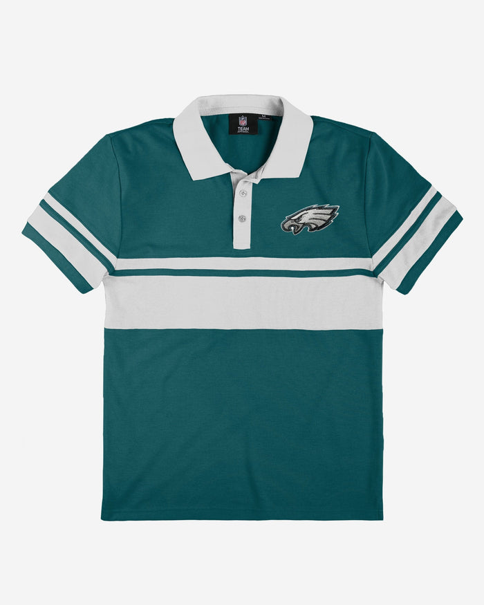 Philadelphia Eagles Cotton Stripe Polo FOCO - FOCO.com