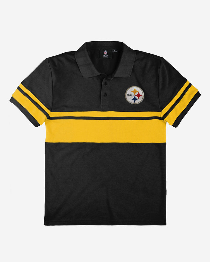 Pittsburgh Steelers Cotton Stripe Polo FOCO - FOCO.com