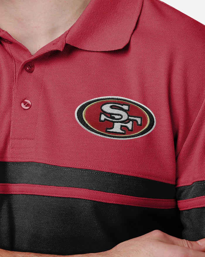 San Francisco 49ers Cotton Stripe Polo FOCO - FOCO.com