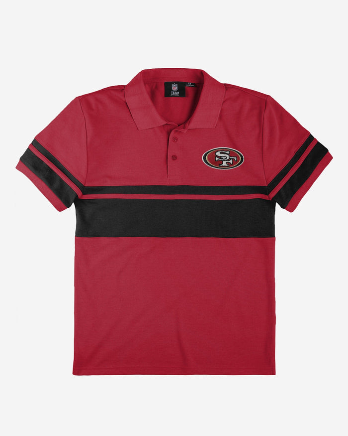 San Francisco 49ers Cotton Stripe Polo FOCO - FOCO.com