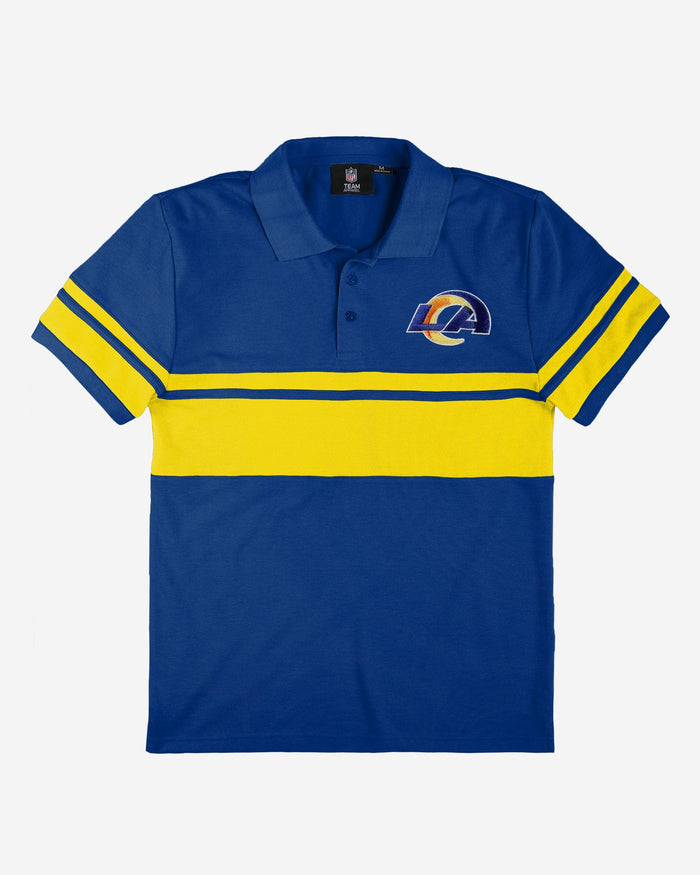 Los Angeles Rams Cotton Stripe Polo FOCO - FOCO.com