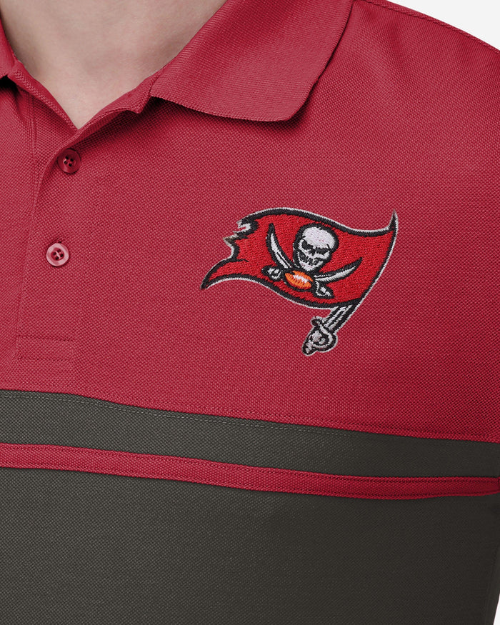 Tampa Bay Buccaneers Cotton Stripe Polo FOCO - FOCO.com