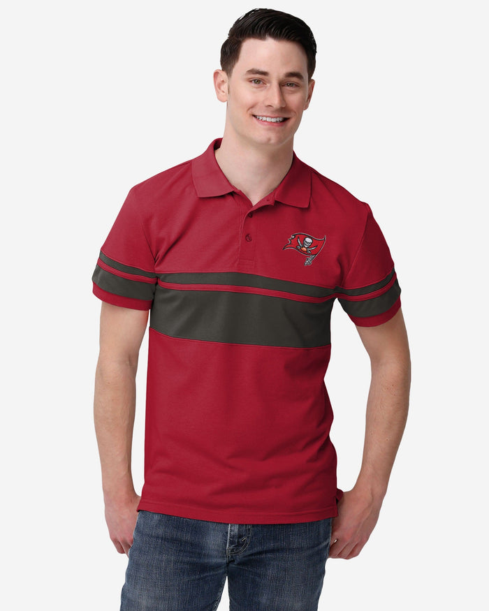 Tampa Bay Buccaneers Cotton Stripe Polo FOCO S - FOCO.com