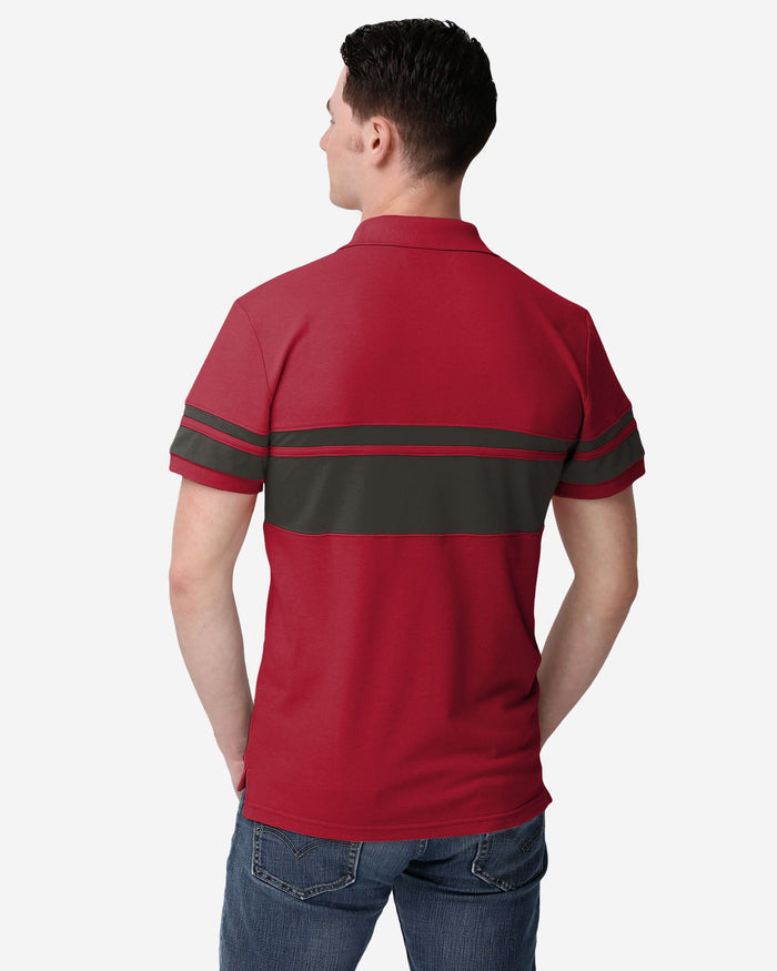 Tampa Bay Buccaneers Cotton Stripe Polo FOCO - FOCO.com