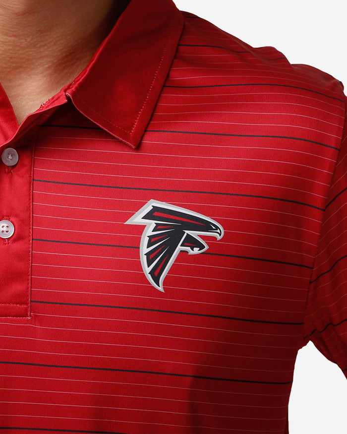 Atlanta Falcons Striped Polyester Polo FOCO - FOCO.com