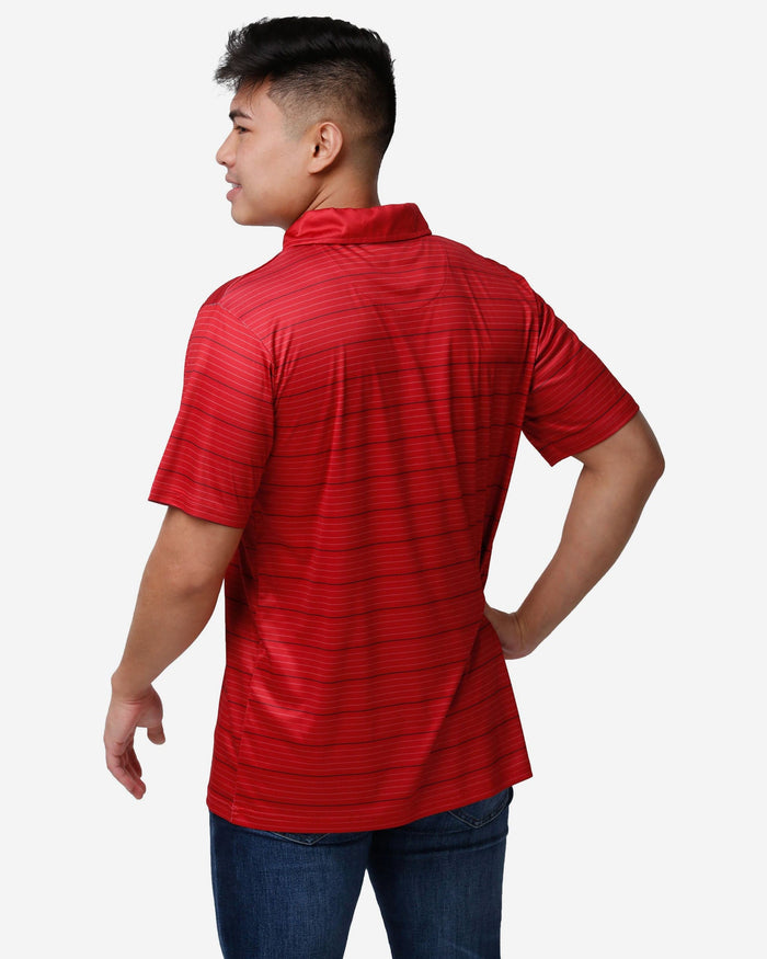 Atlanta Falcons Striped Polyester Polo FOCO - FOCO.com