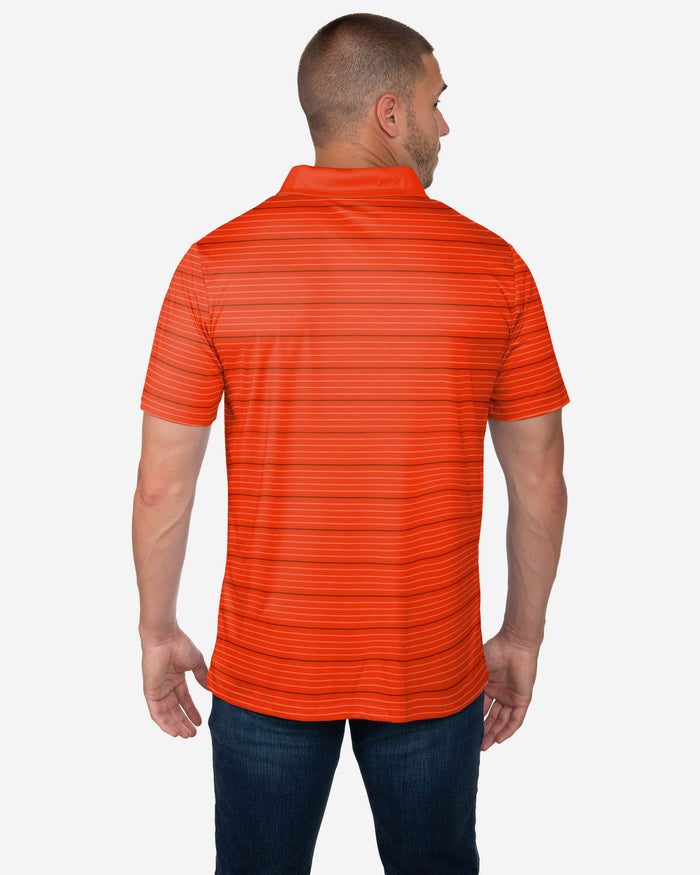 Cleveland Browns Striped Polyester Polo FOCO - FOCO.com