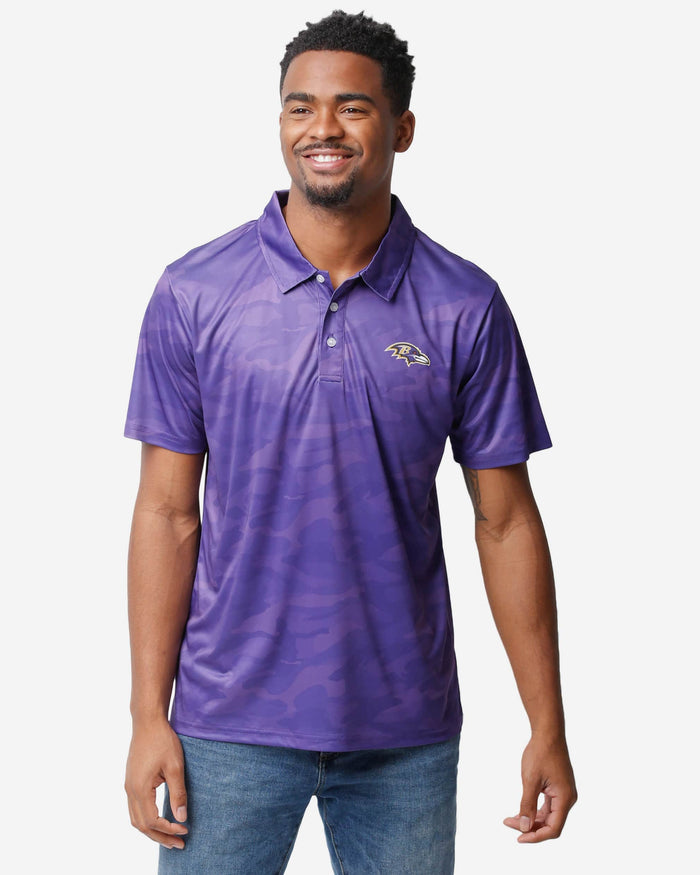 Baltimore Ravens Color Camo Polyester Polo FOCO S - FOCO.com