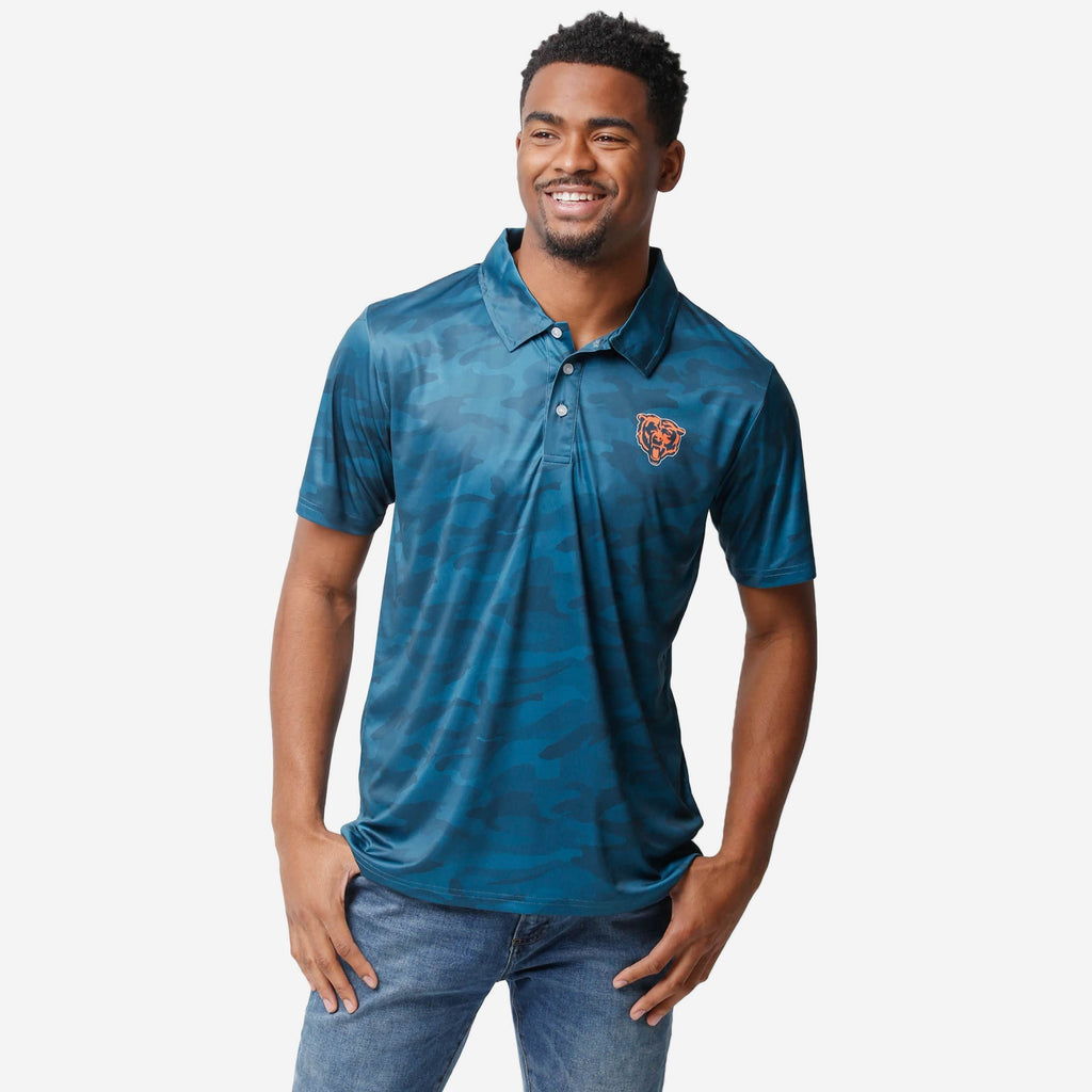 Chicago Bears Color Camo Polyester Polo FOCO S - FOCO.com