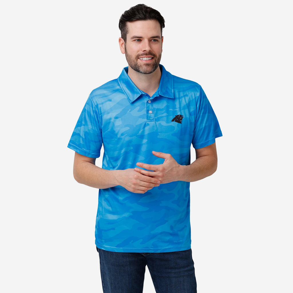 Carolina Panthers Color Camo Polyester Polo FOCO S - FOCO.com